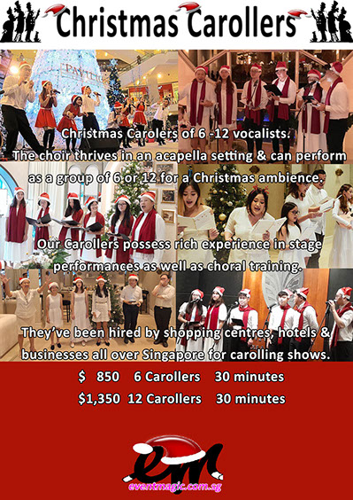 Christmas carollers for hire in singapore Christmas Caroll Singers, Carol Singers, Carrol Singers, Carolling for hire