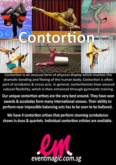 Contortion for hire Singapore, Contortionist Singapore, Contortion